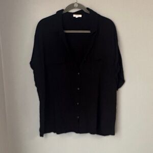 Maurices Black Button Down Shirt